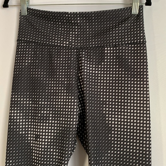 Adidas Black & White Polkadot Compression Athletic Leggings - Picture 2 of 7